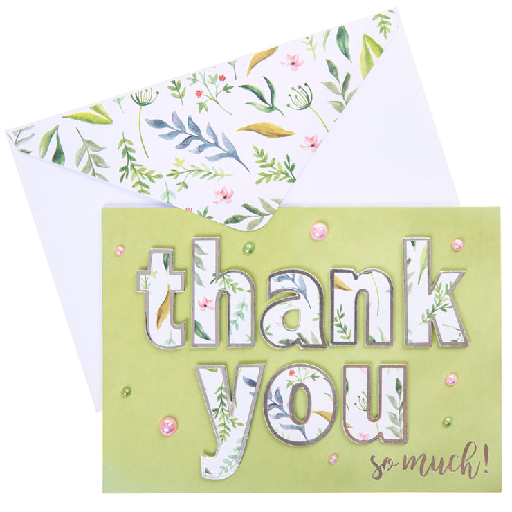 Botanical Thank You Handmade Card