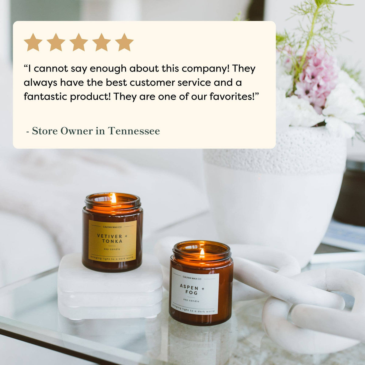 Soy Candle | Cedar + Tobacco | 3.1oz Mini Amber Jar
