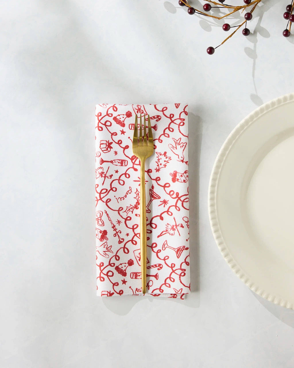 Holiday Doodles Dinner Napkin Set