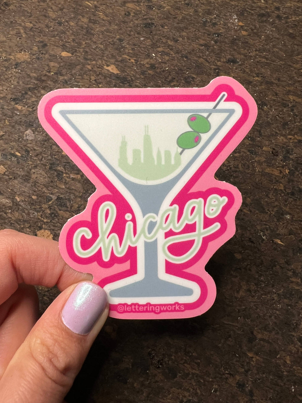Chicago Martini Sticker