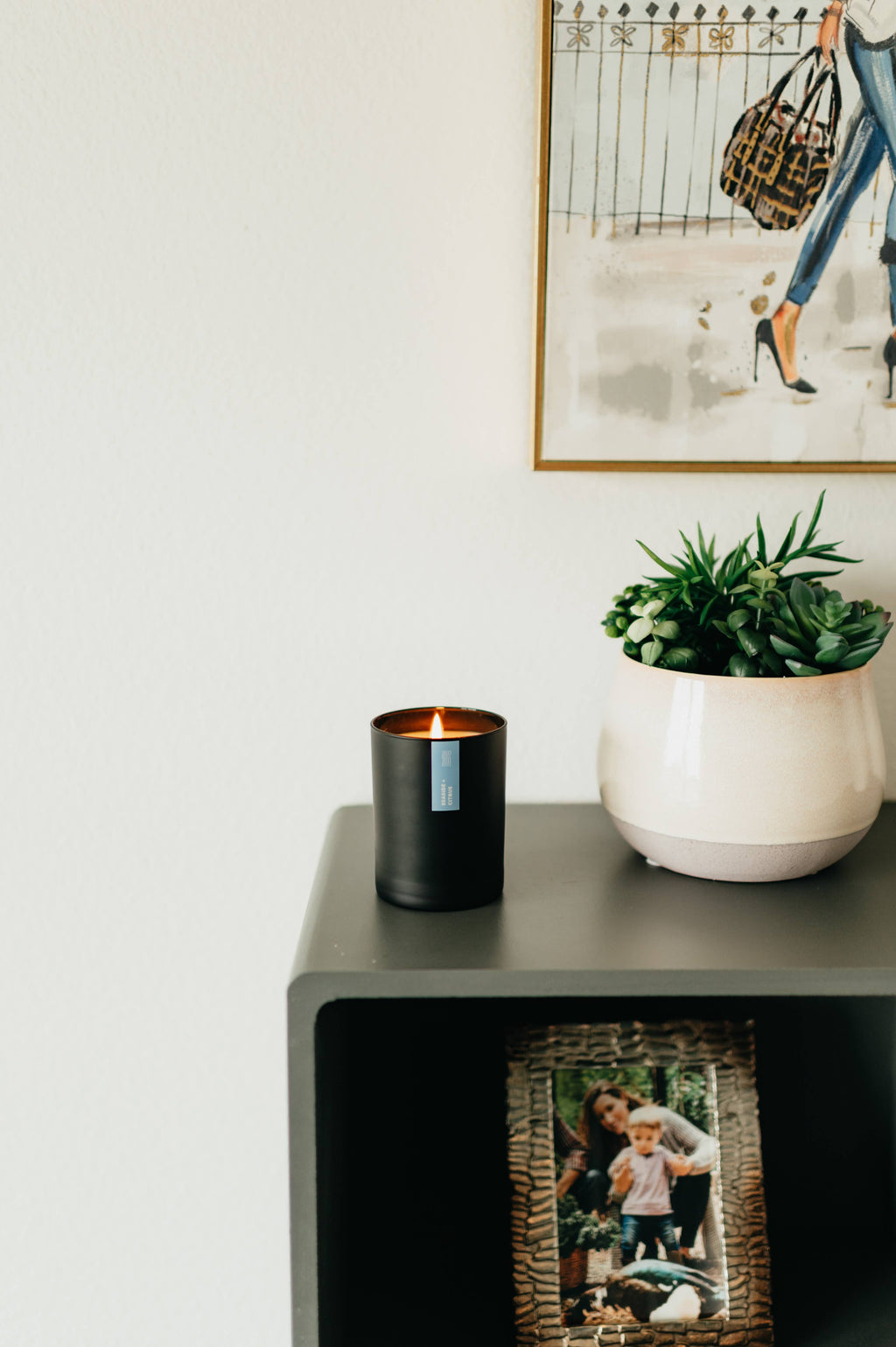 Seaside + Citrus Matte Black Glass Tumbler Soy Candle