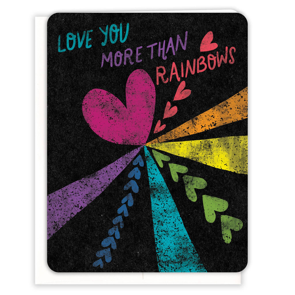 Love You Rainbows Blank Card