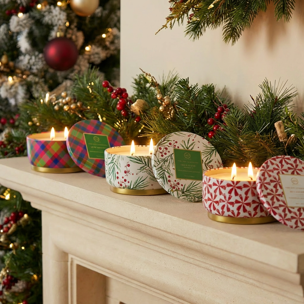 Mistletoe & Holly Luxe 12ox Tin
