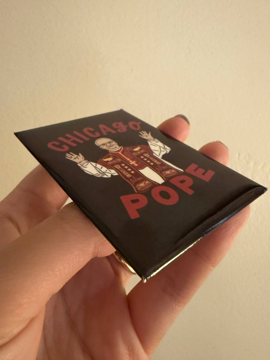 Chicago Pope Leo XIV Thick Rectangle Magnet