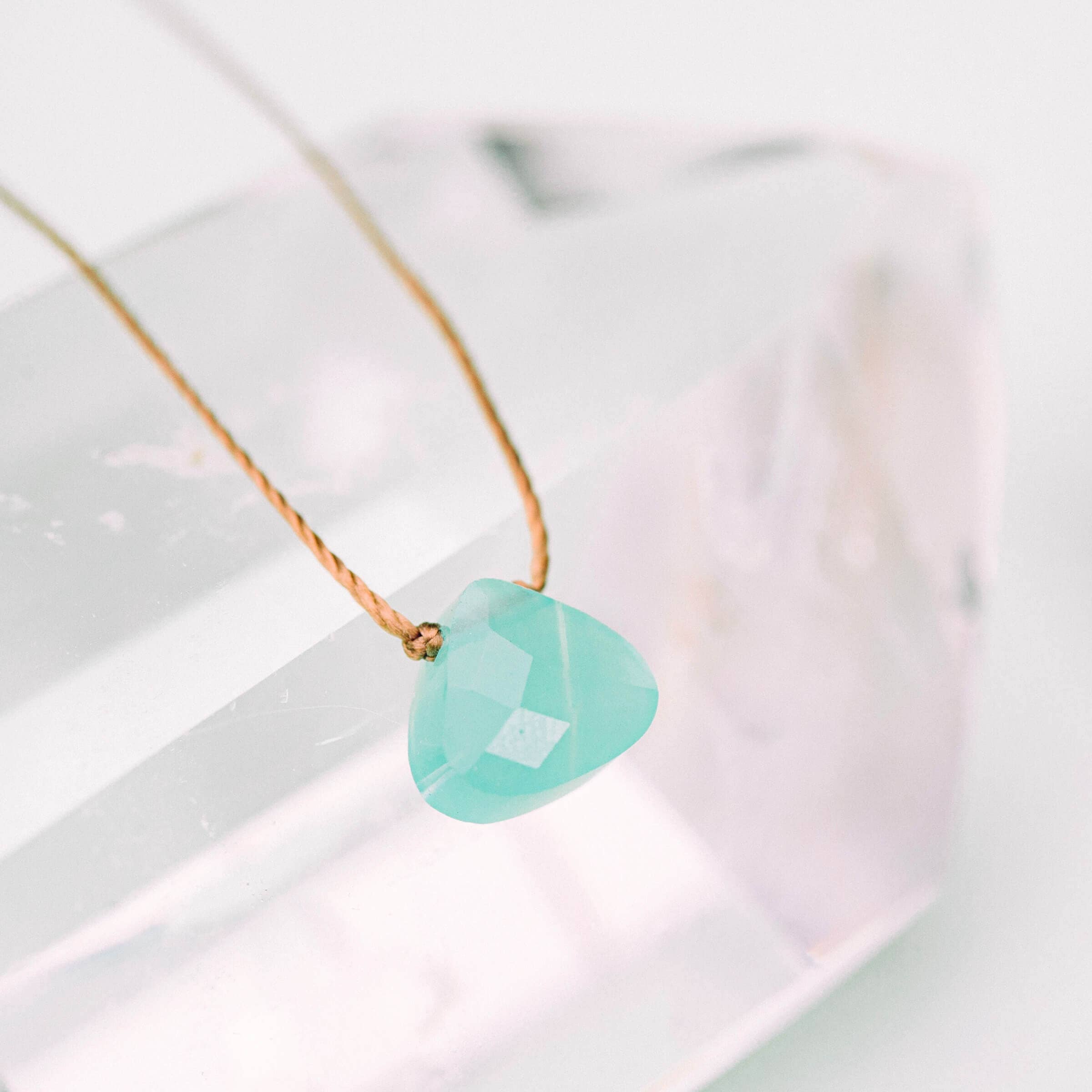 Turquoise Blue Crystal Soul Shine Necklace for Friendship