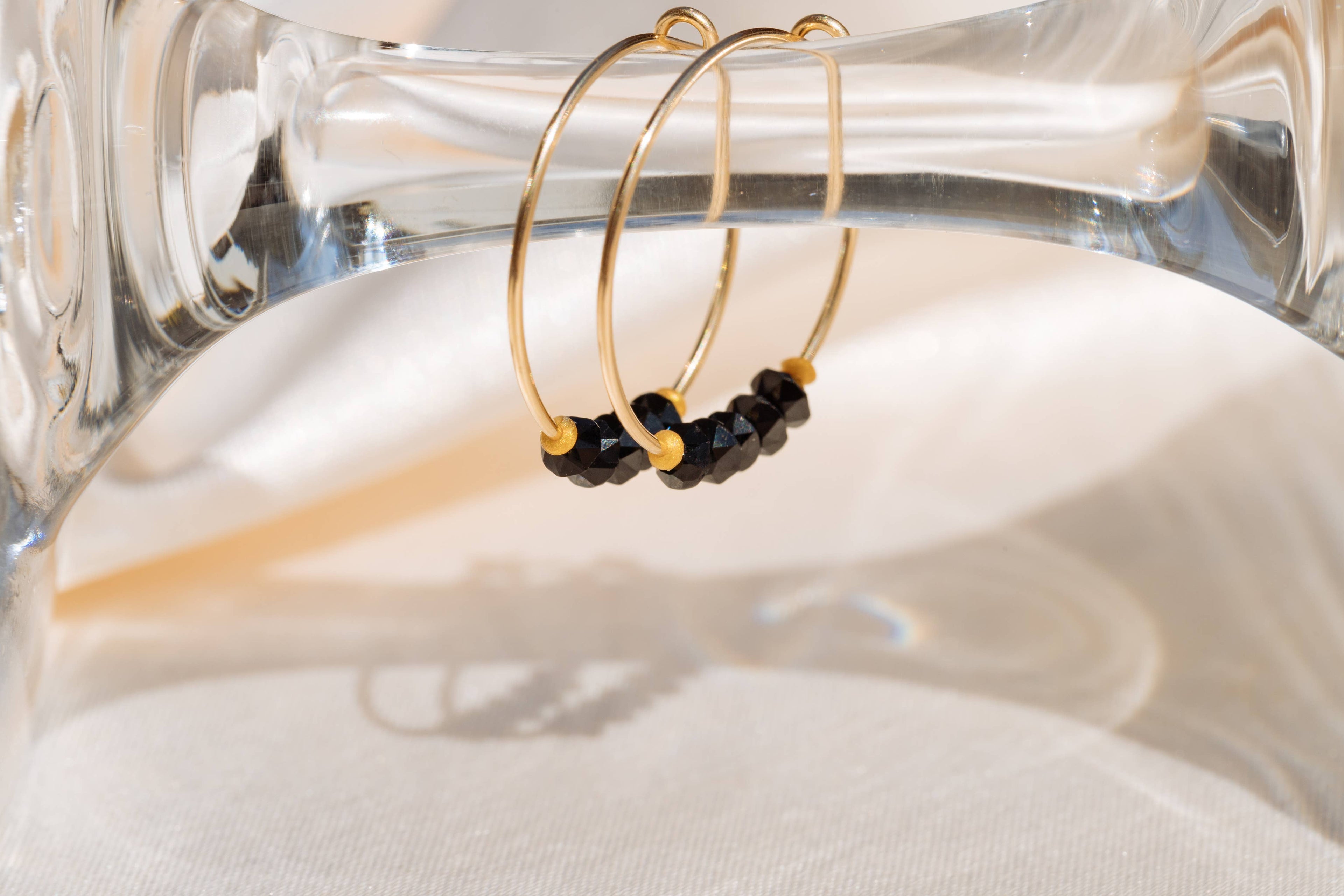 Spinel Gold Hoop Earrings for Believe - GHOP02