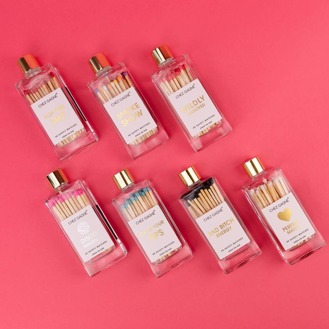 Calm Your Tips - Glass Bottle Safety Matches