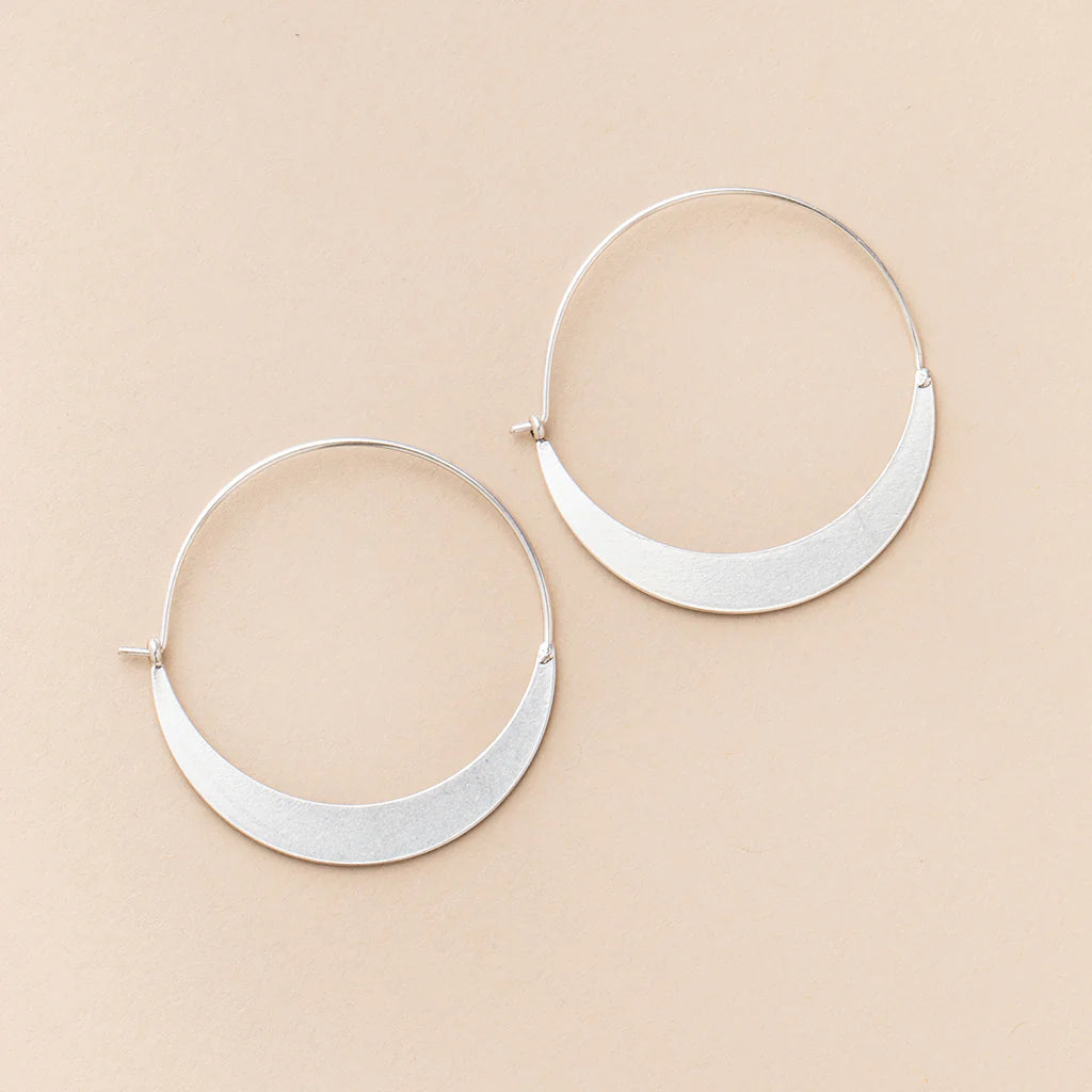 Crescent Hoop/Gold Vermeil/Silver
