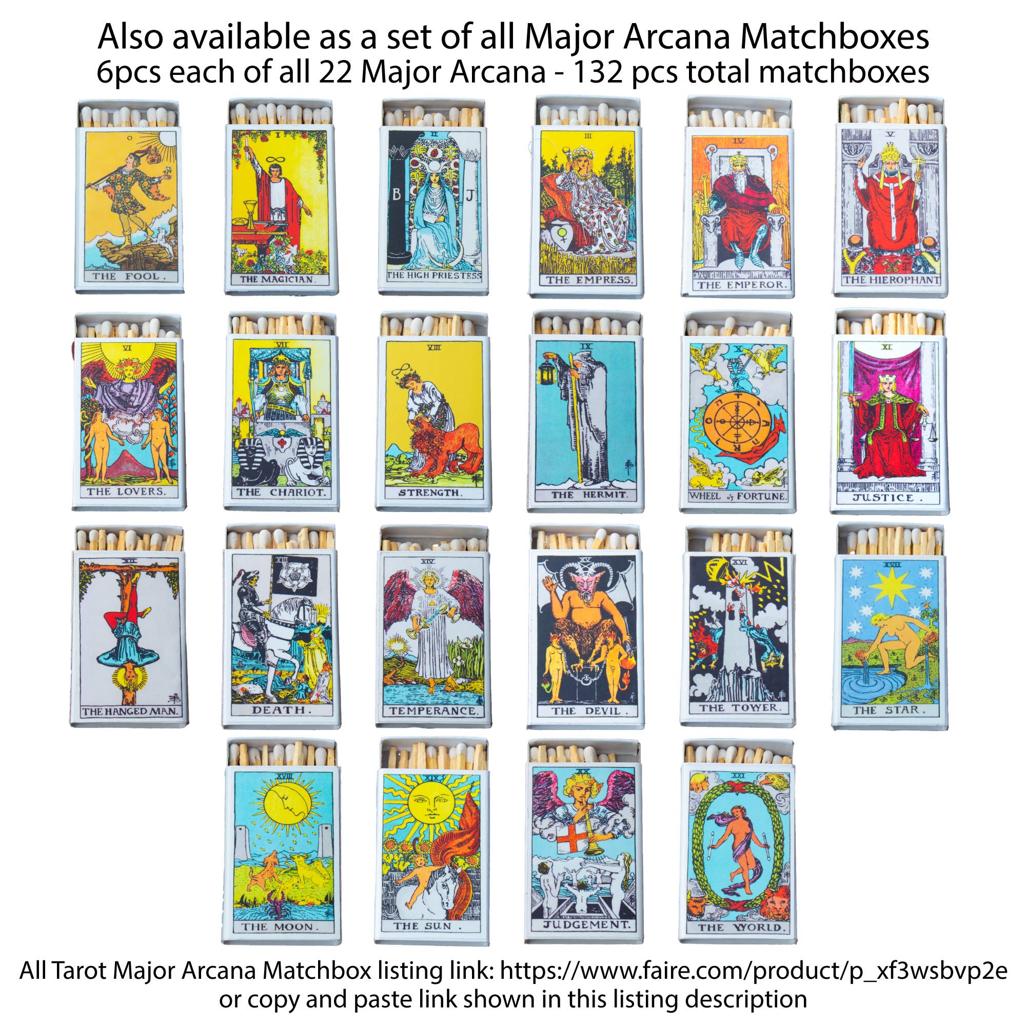 Tarot Matchbox - The Lovers • Accessories for your candles