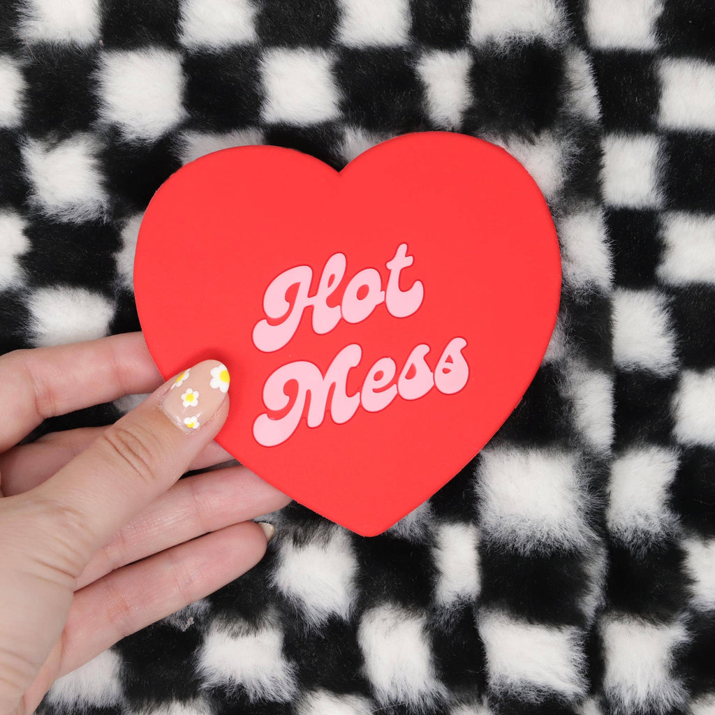 Hot Mess Heart Pocket Mirror