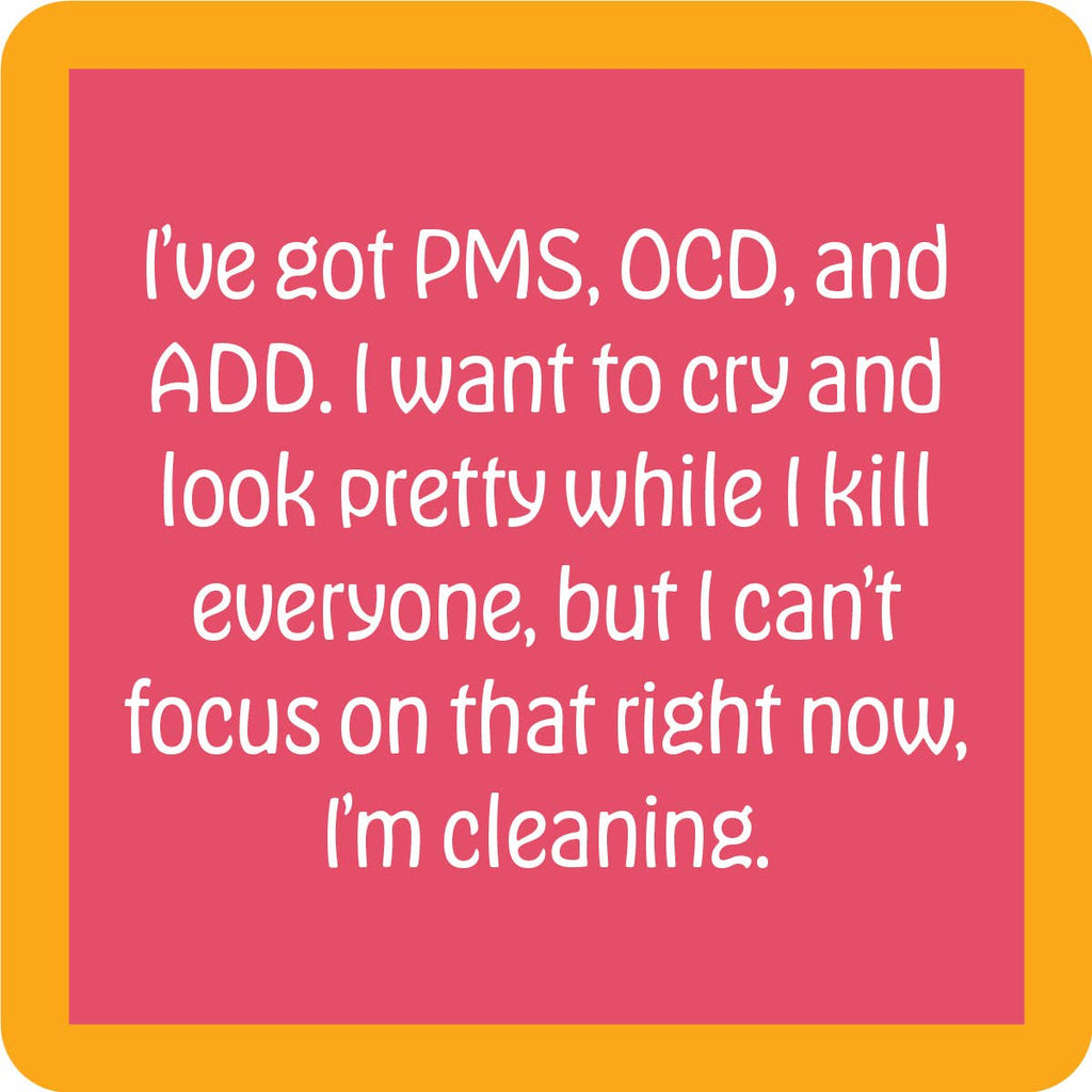 COASTER Pms OCD | Funny Party Gift | Home Bar Decor