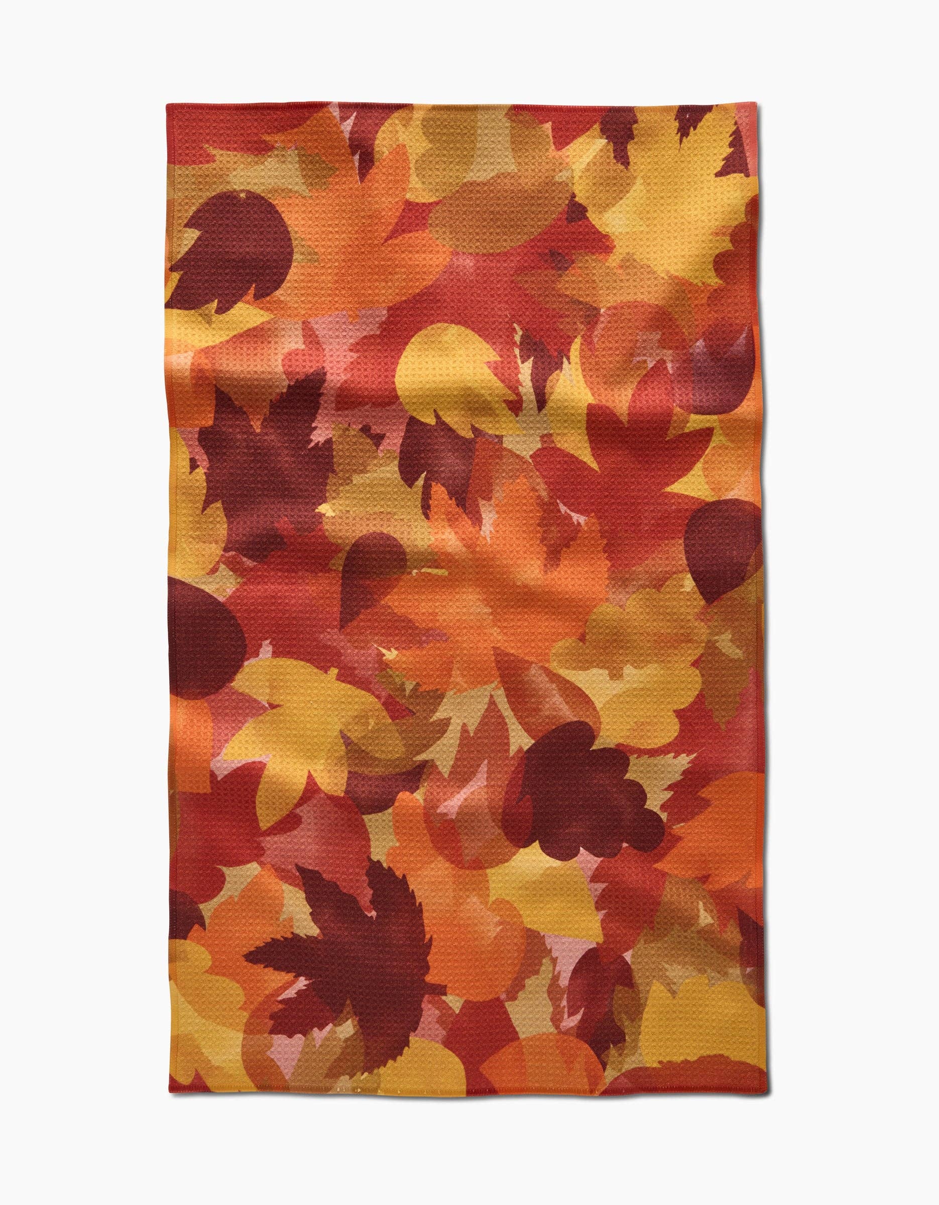 Watercolor Fallen Leaves Tea Towel