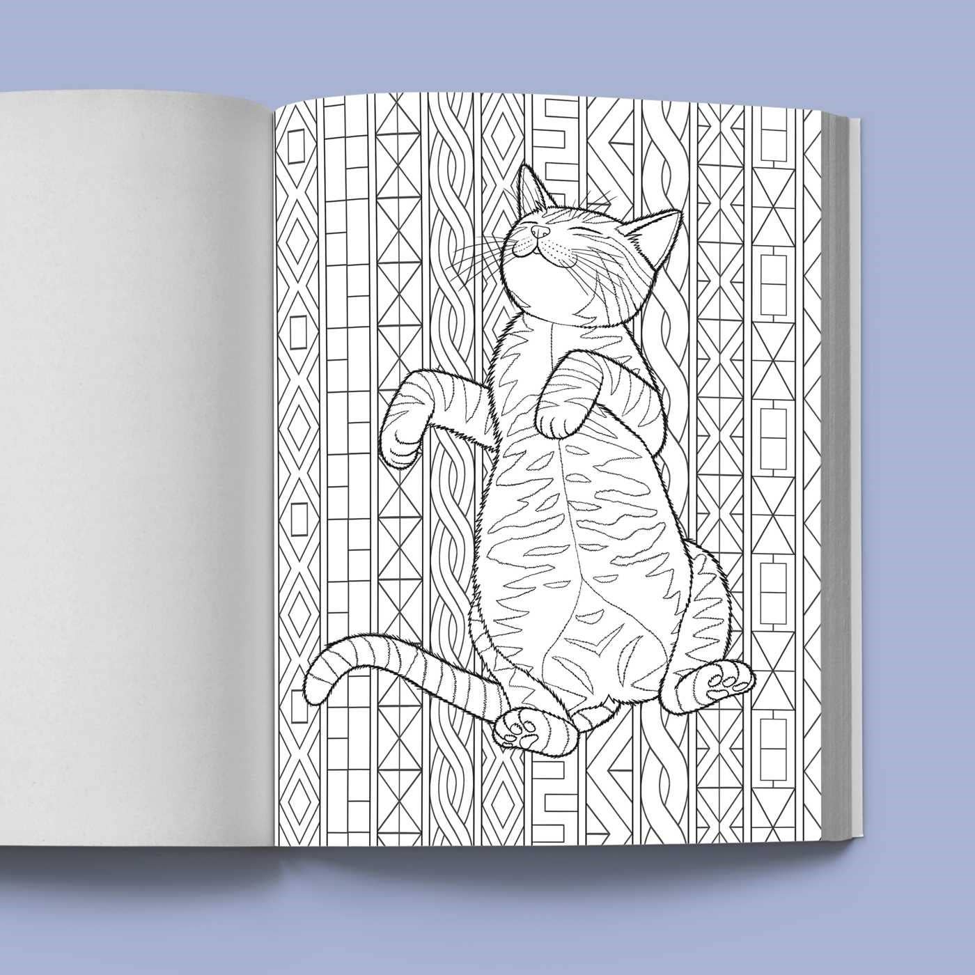 Stress Relief Cat Coloring Book