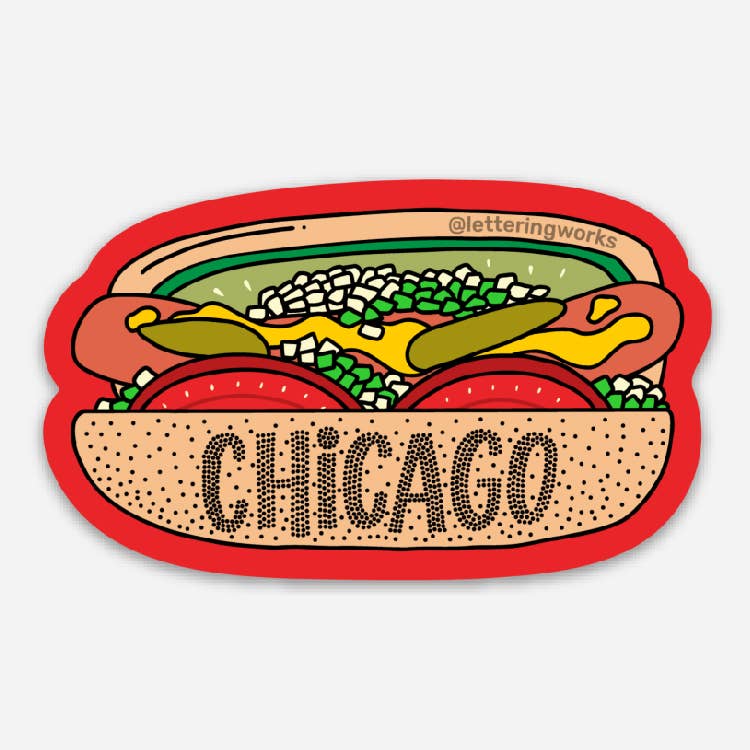 NEW Chicago Hot Dog Sticker