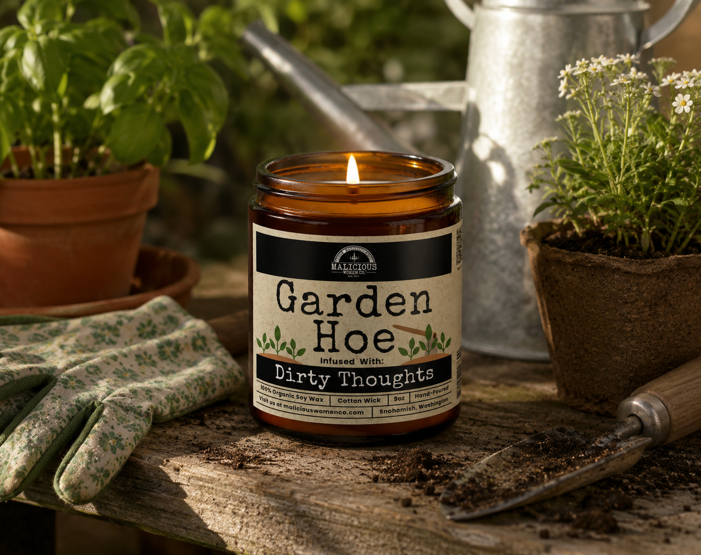 Garden Hoe | 9oz Funny Candle | Malicious Women Co