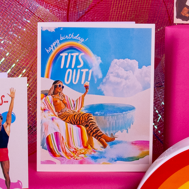 Tits Out! Birthday Card