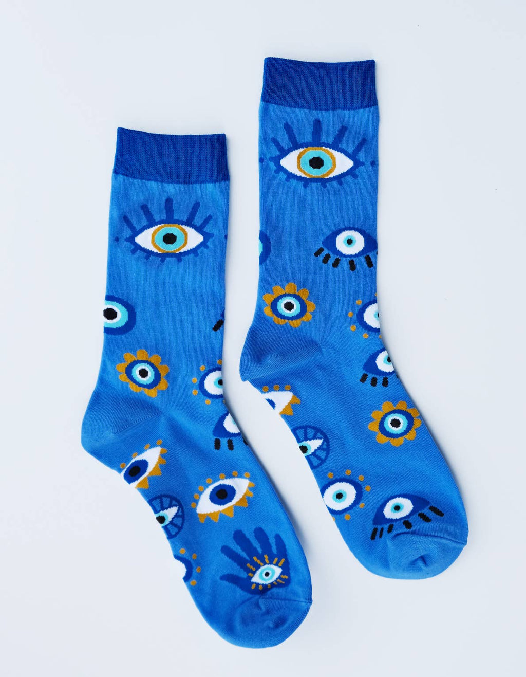 Women's Crew Socks, 100% Cotton | Evil Eye