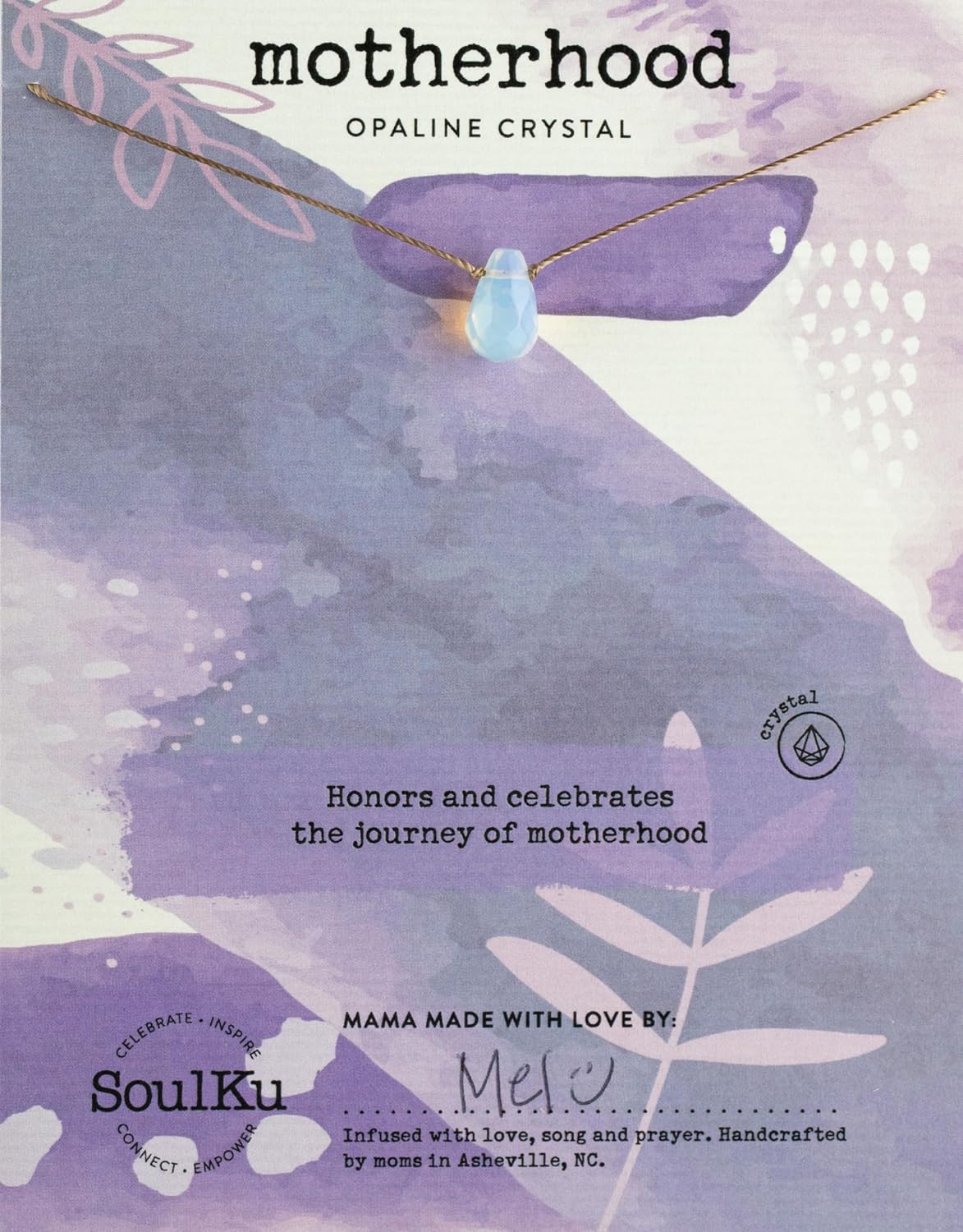 Opaline Crystal Soul Shine Necklace for Motherhood- SHNE07