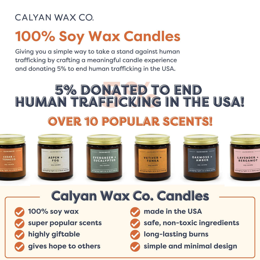 Lavender + Bergamot - Mini Amber Jar Soy Candle