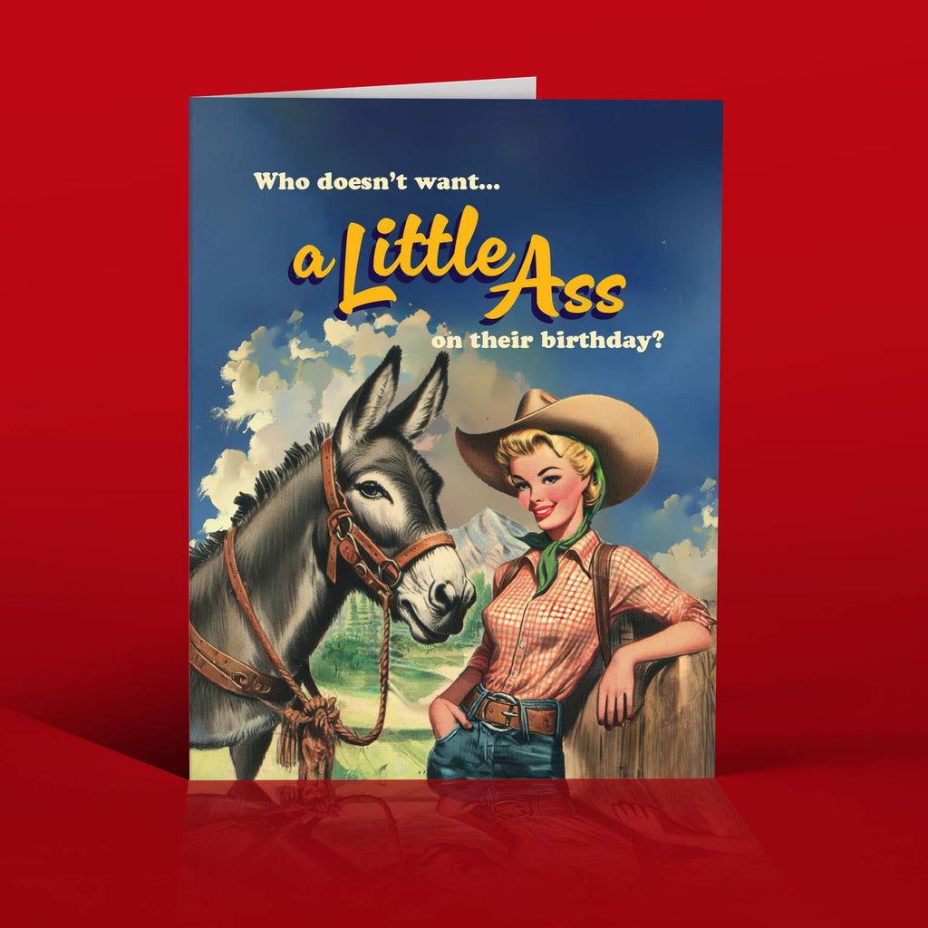 A LITTLE ASS funny birthday card