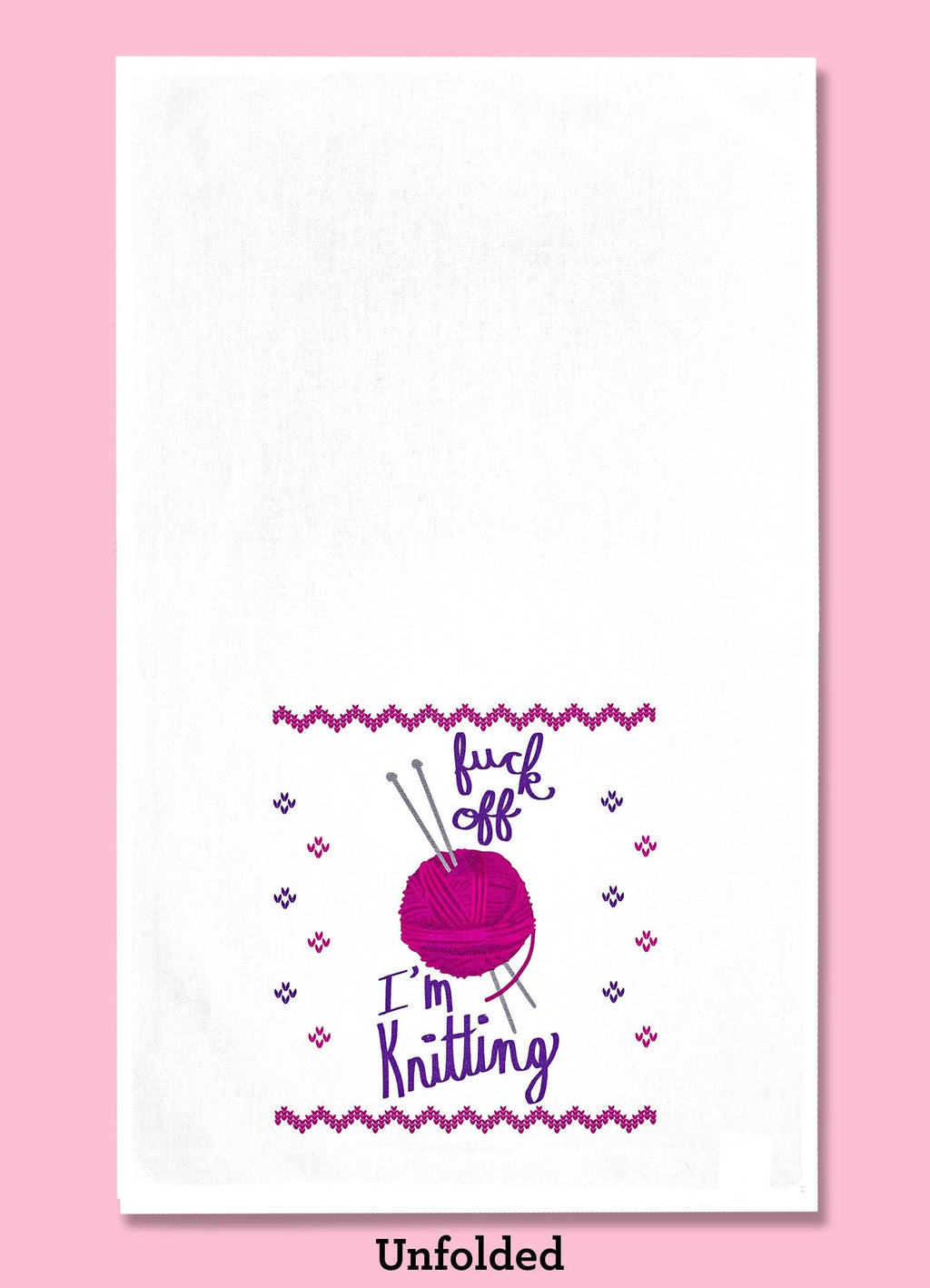 Fuck Off I'm Knitting Dishtowel