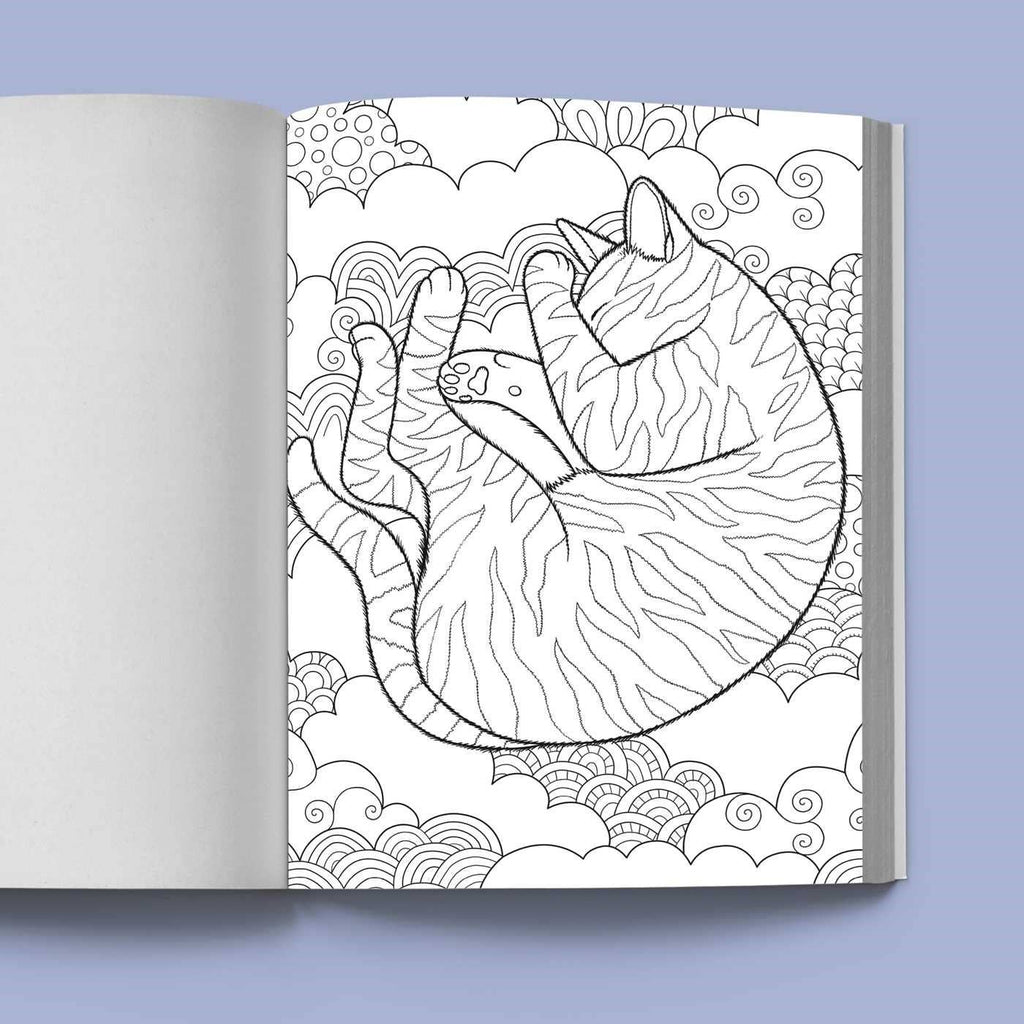 Stress Relief Cat Coloring Book