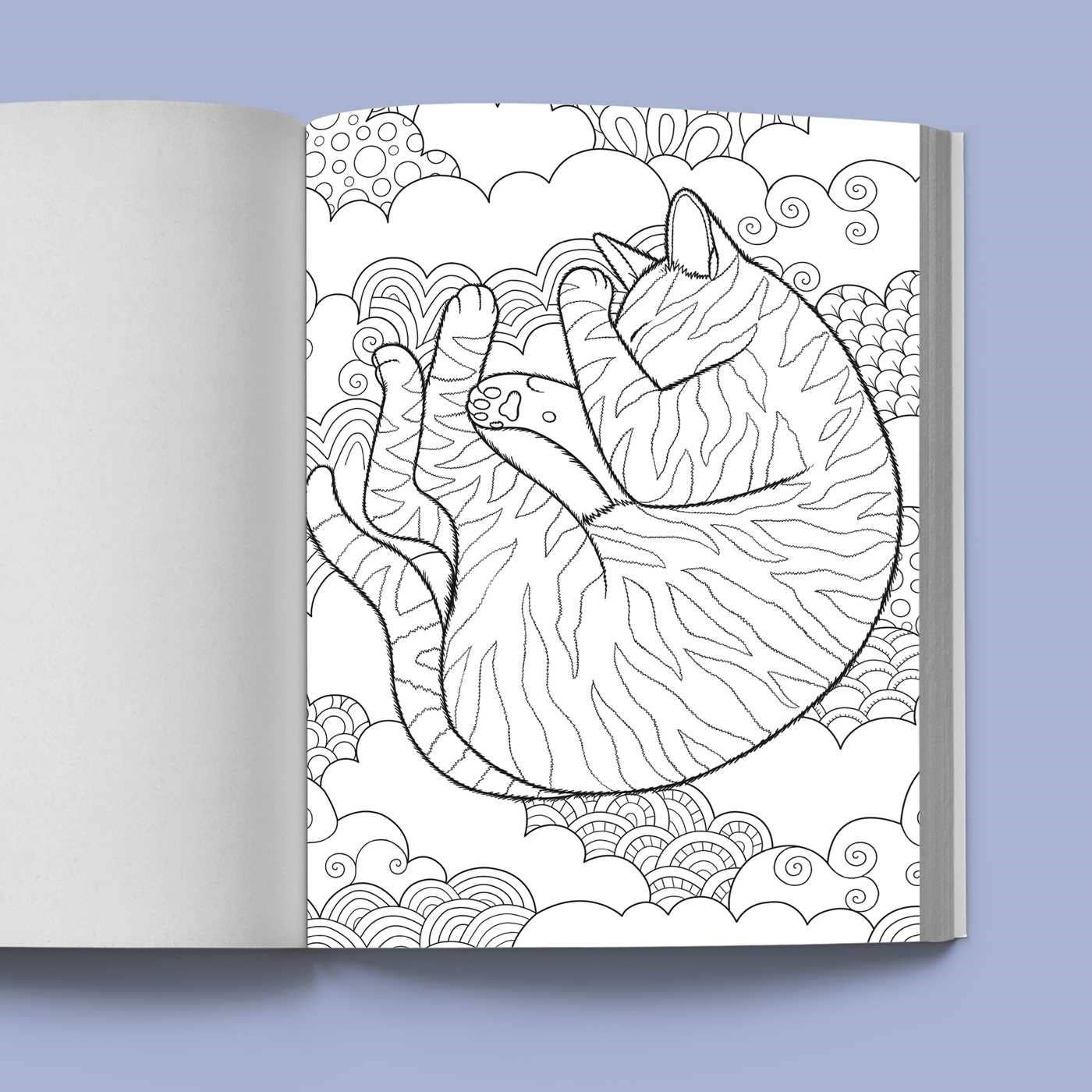 Stress Relief Cat Coloring Book