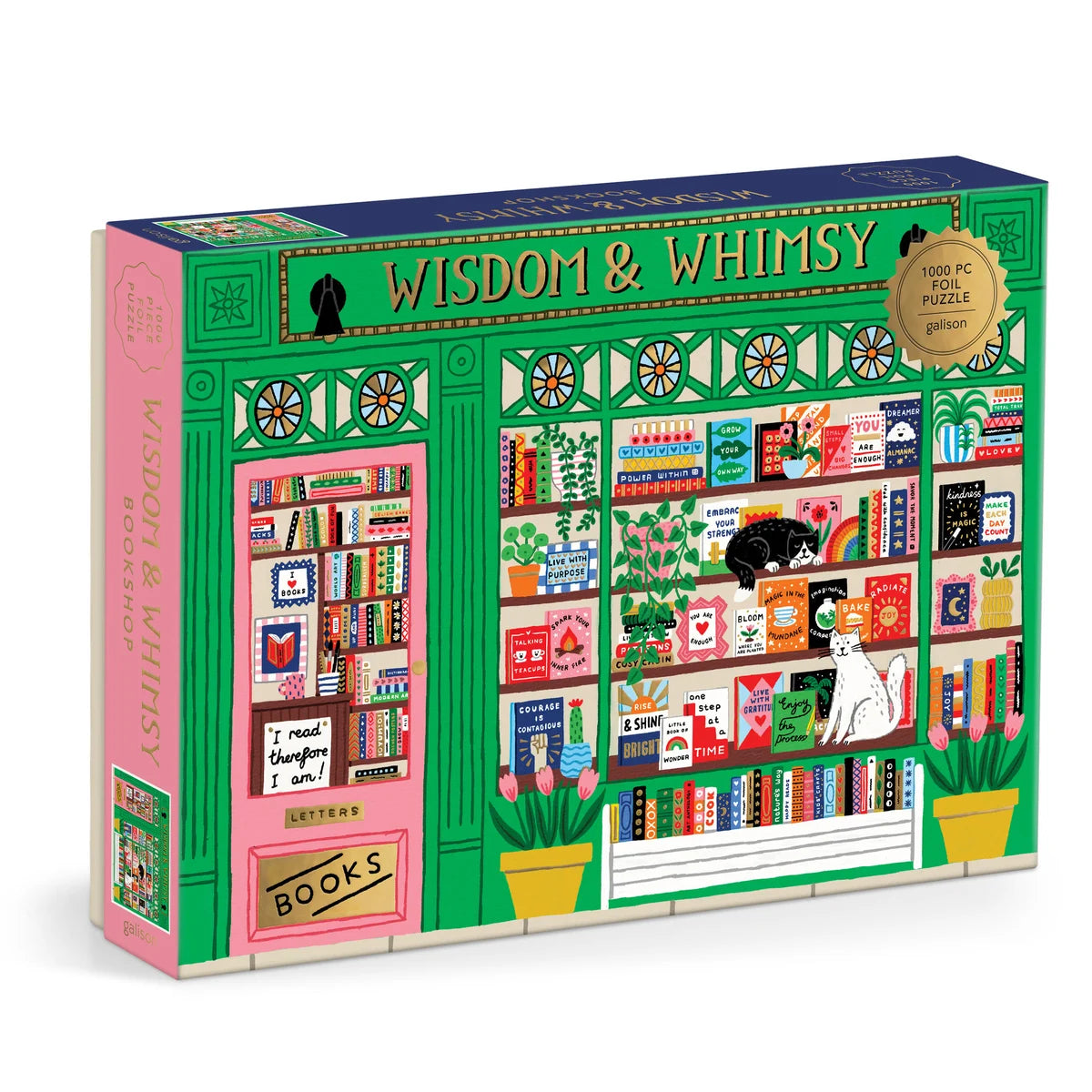 Wisdom and Whimsy Bookshop 1000 Piece Foil Puzzle