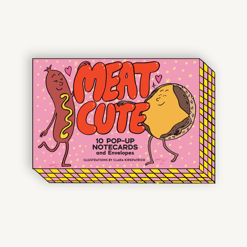 Meat Cute 10 Pop-Up Notecards and Envelopes