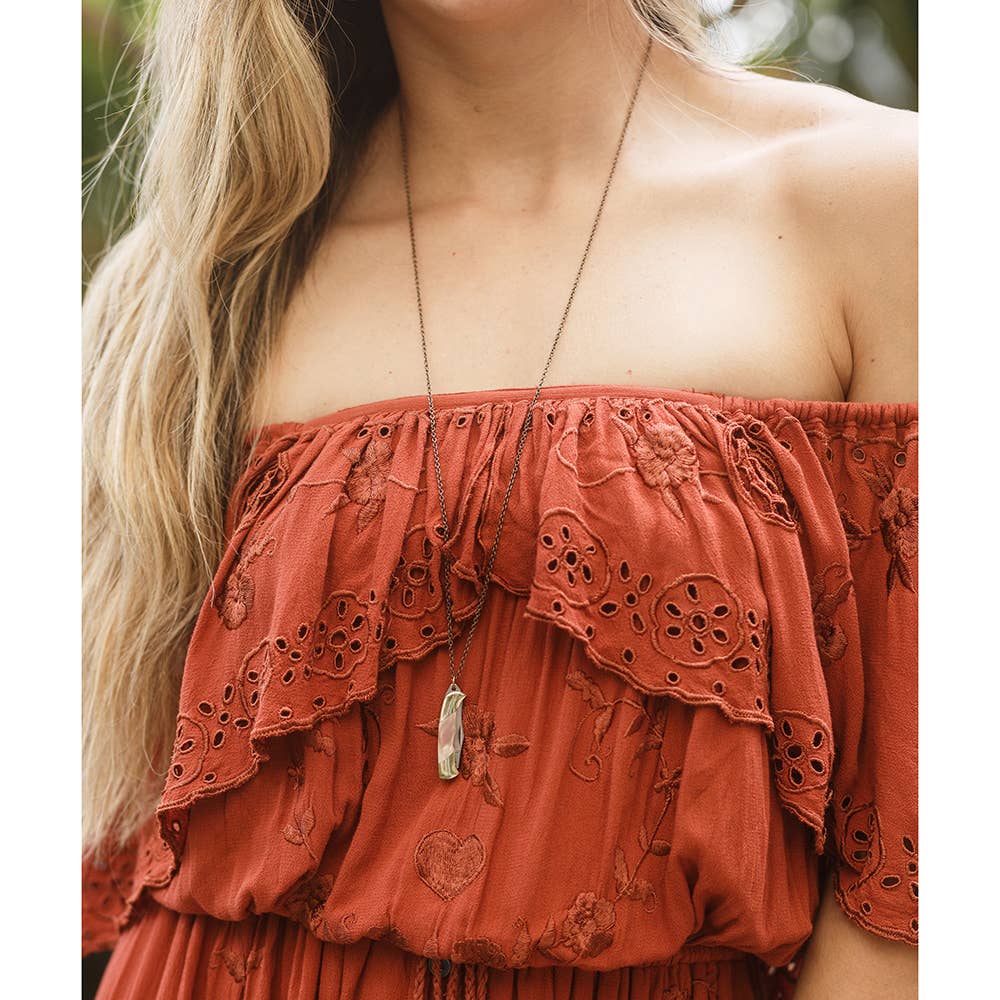 Shell Handled Knife Necklace: Mother-of-Pearl