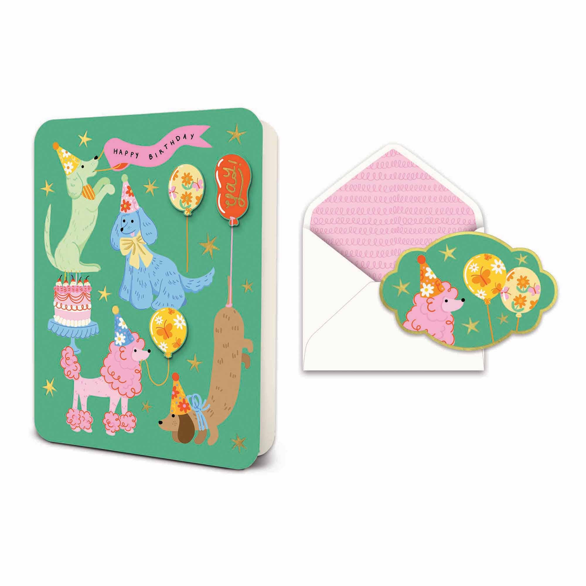 Paw-ty Time Deluxe Greeting Card