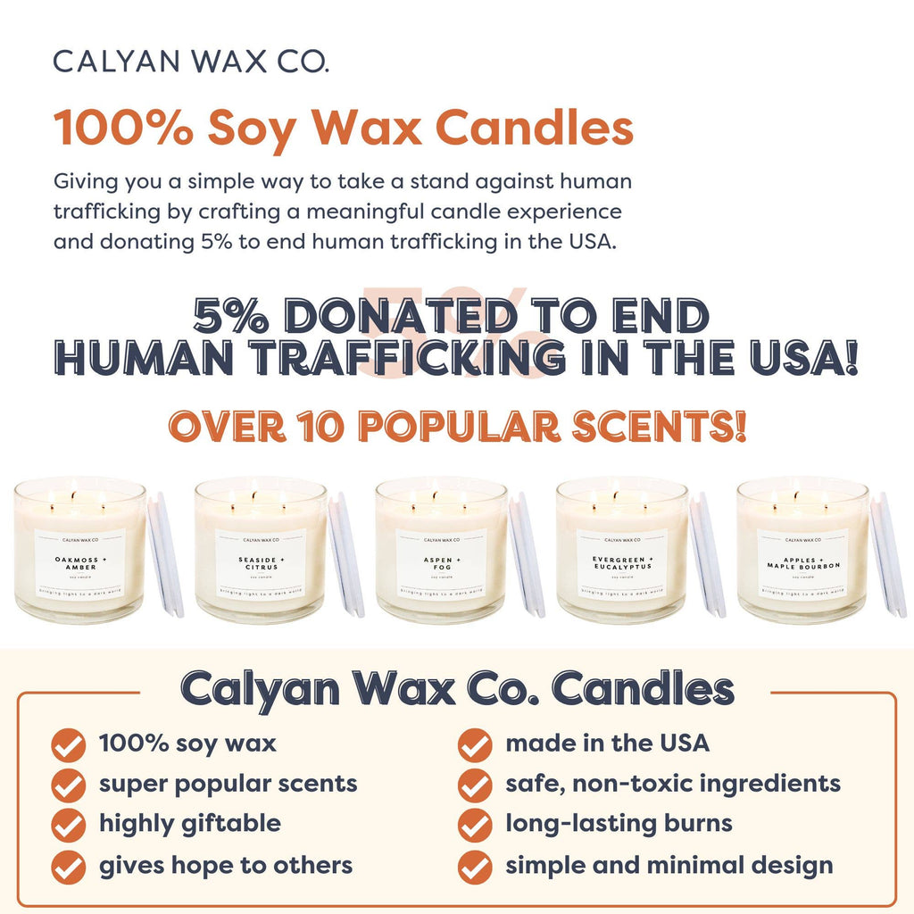 Lavender + Bergamot - 3 Wick Clear Glass Tumbler Soy Candle