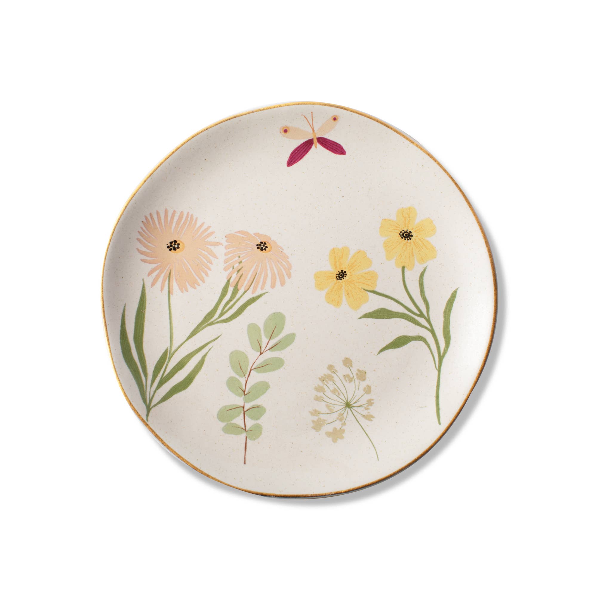 Stoneware Round Medium Tray - Botanica
