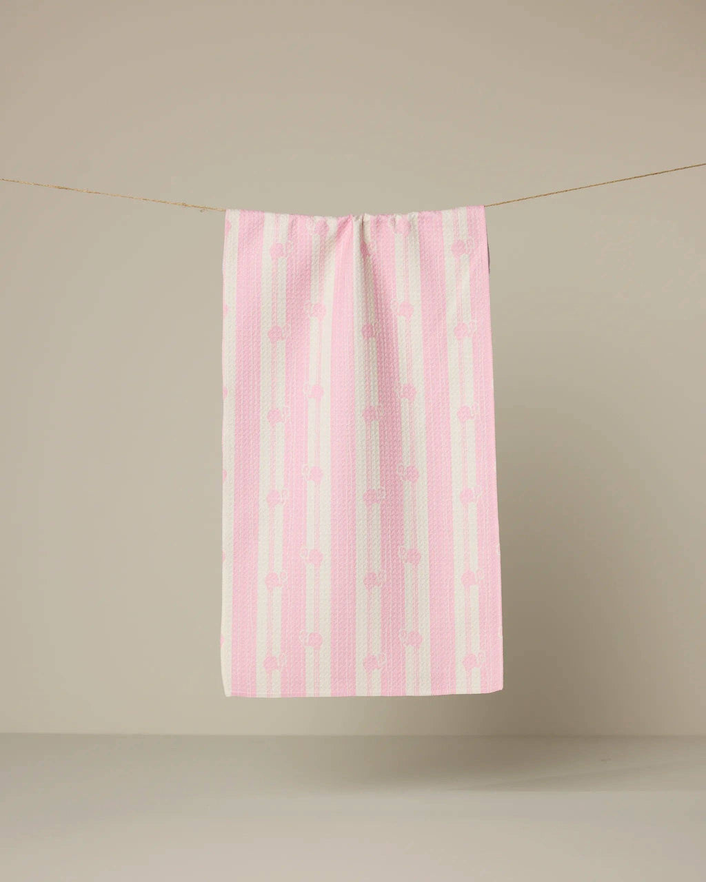 Flamingo Stripe Pink Bar Towel