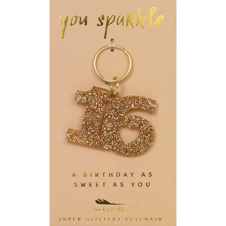 Glitter Keychain - Sweet 16