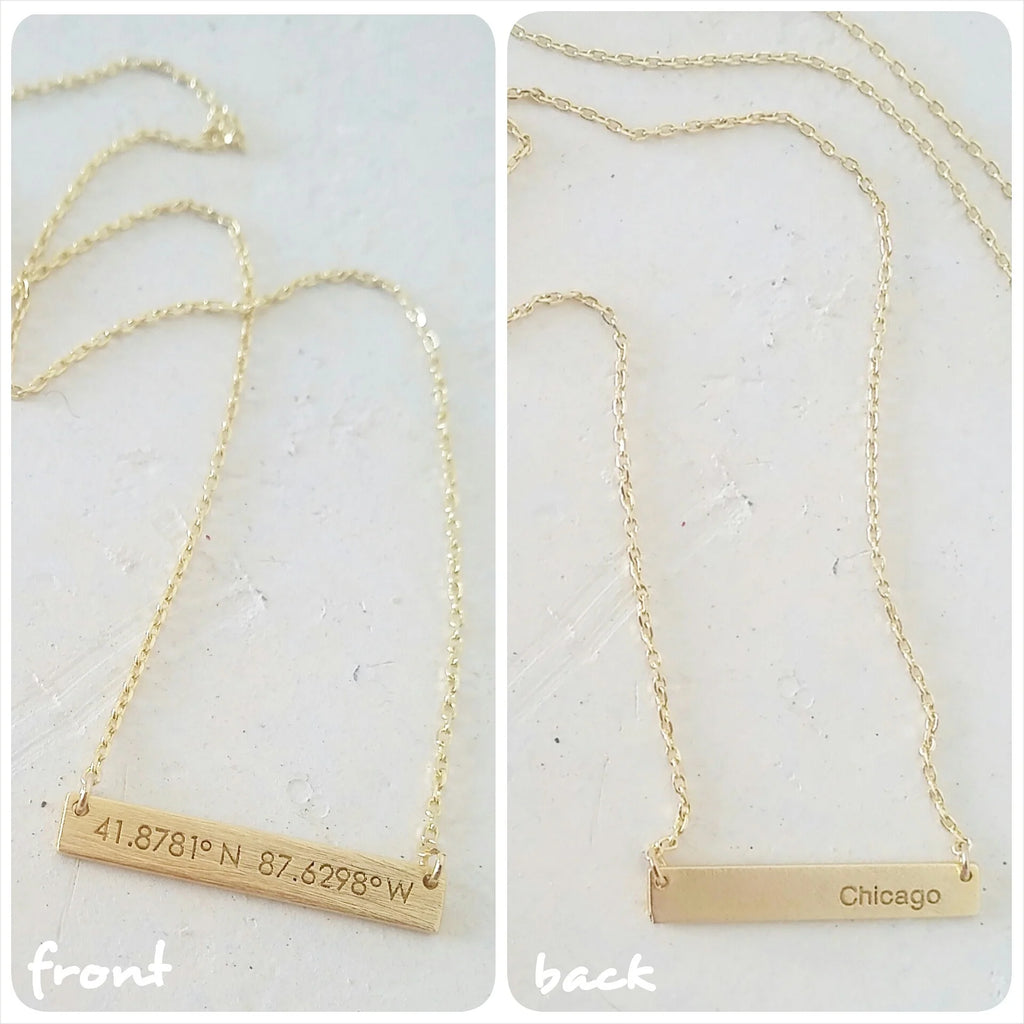 Chicago Coordinates Necklace