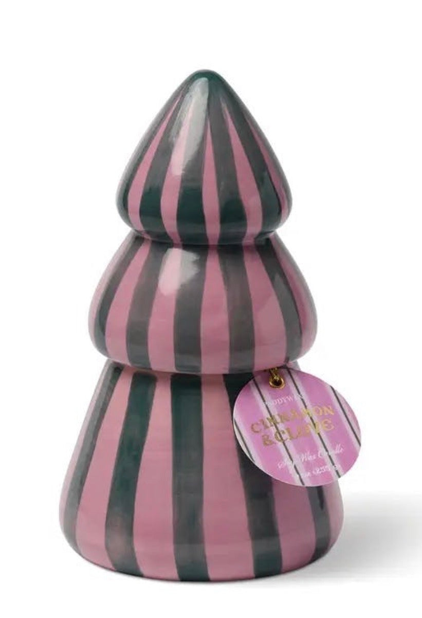 Cabana Cinnamon & Clove Christmas Ceramic Tree Candle