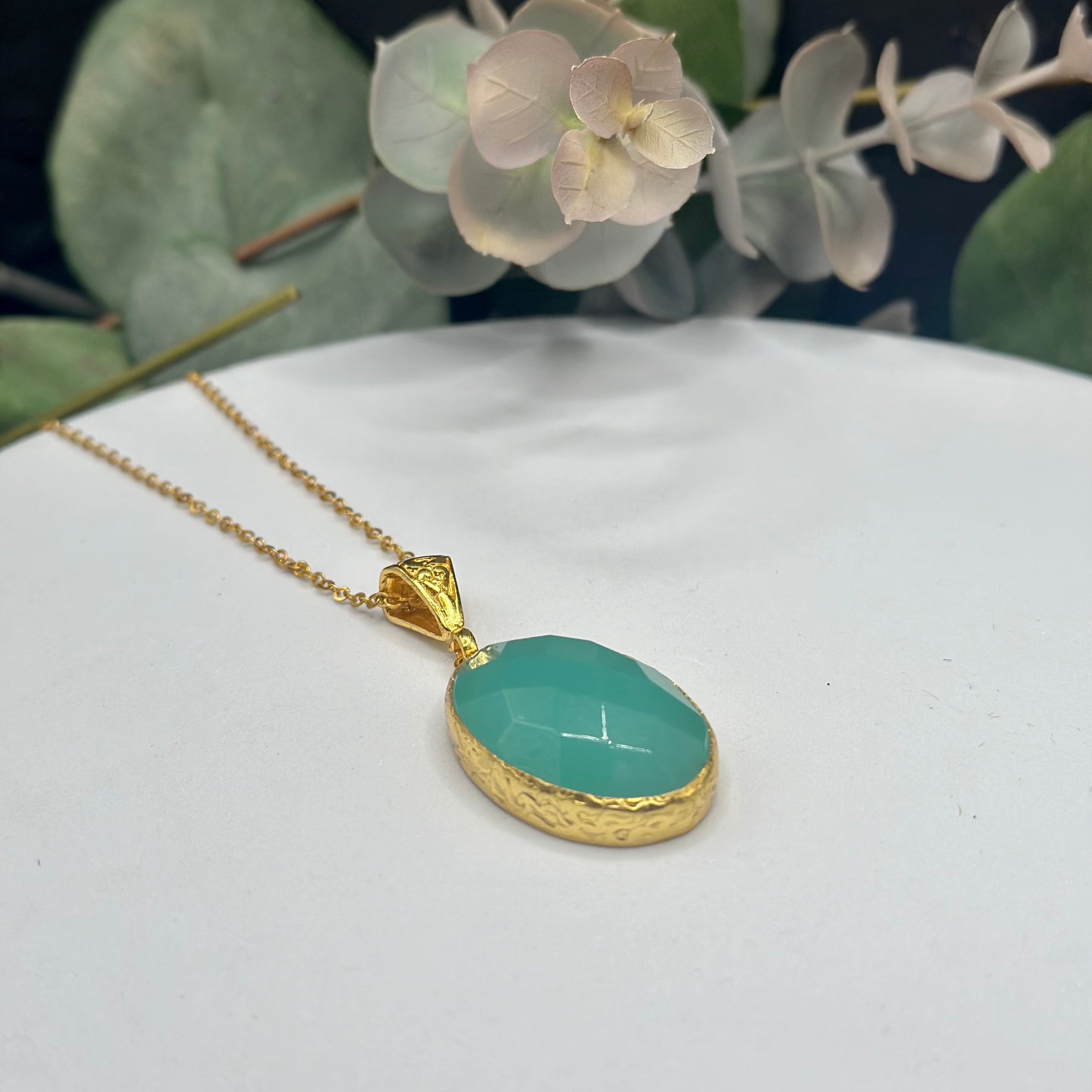 Oval Stone Necklace