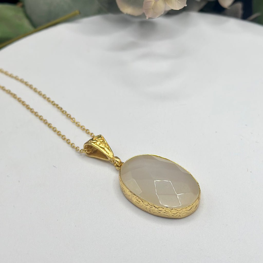 Oval Stone Necklace