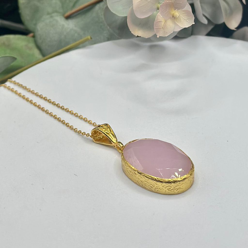 Oval Stone Necklace