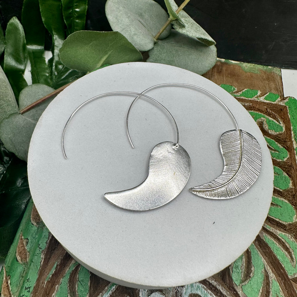 Feather Pull Through Earrings