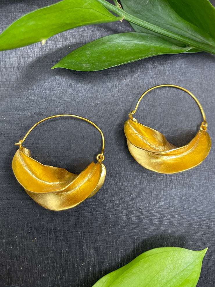 Folded Gold Earrings