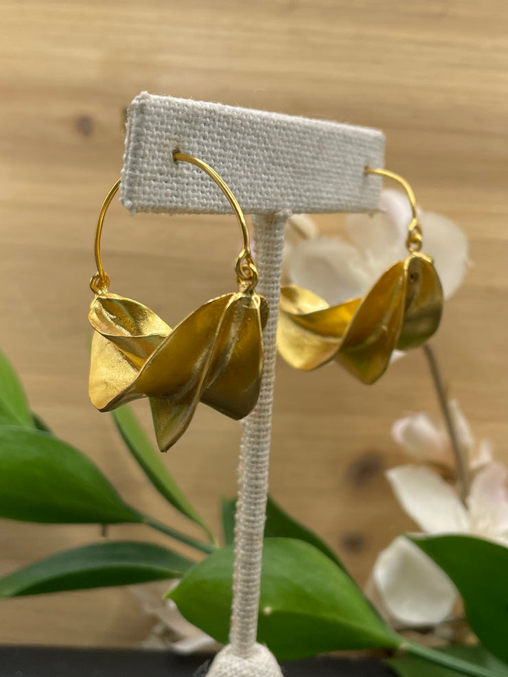 Folded Gold Earrings