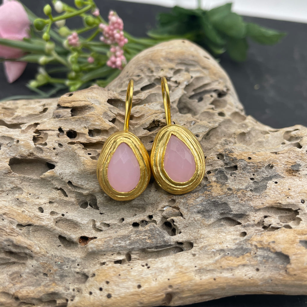 Wire wrap teardrop earrings