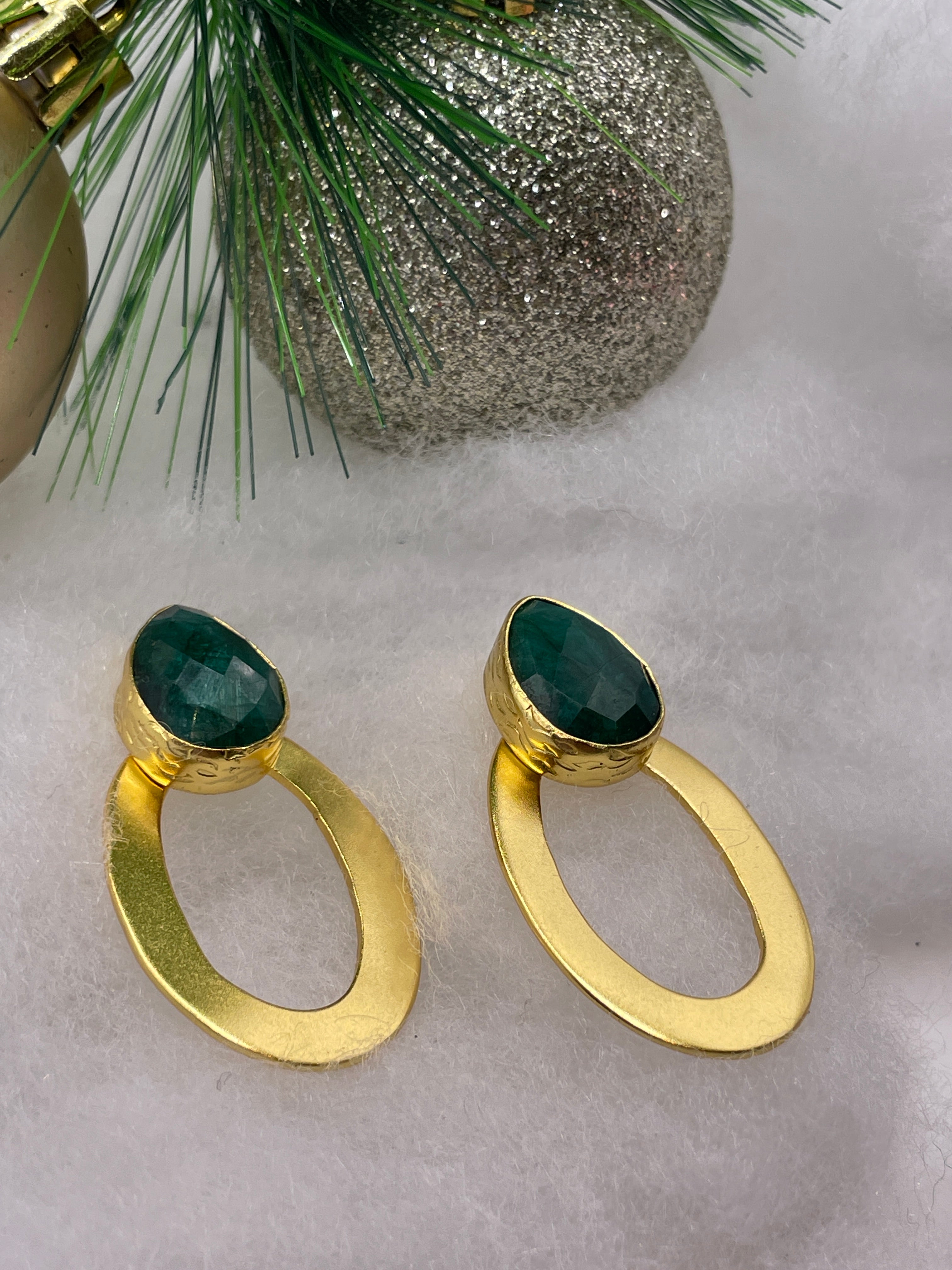 Emerald Hoops