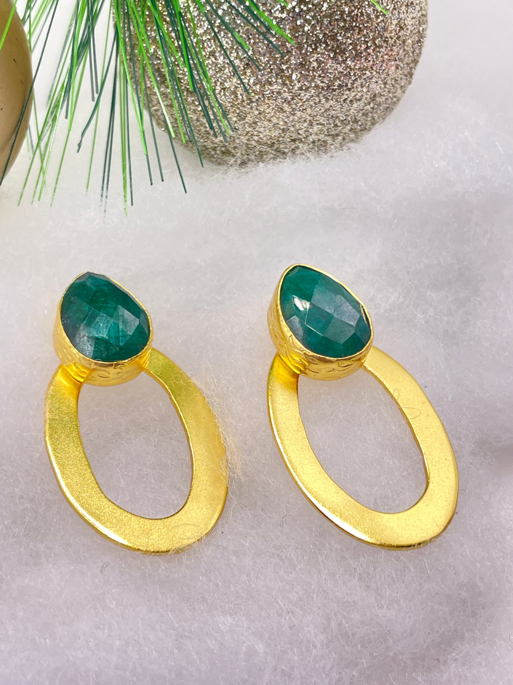 Emerald Hoops