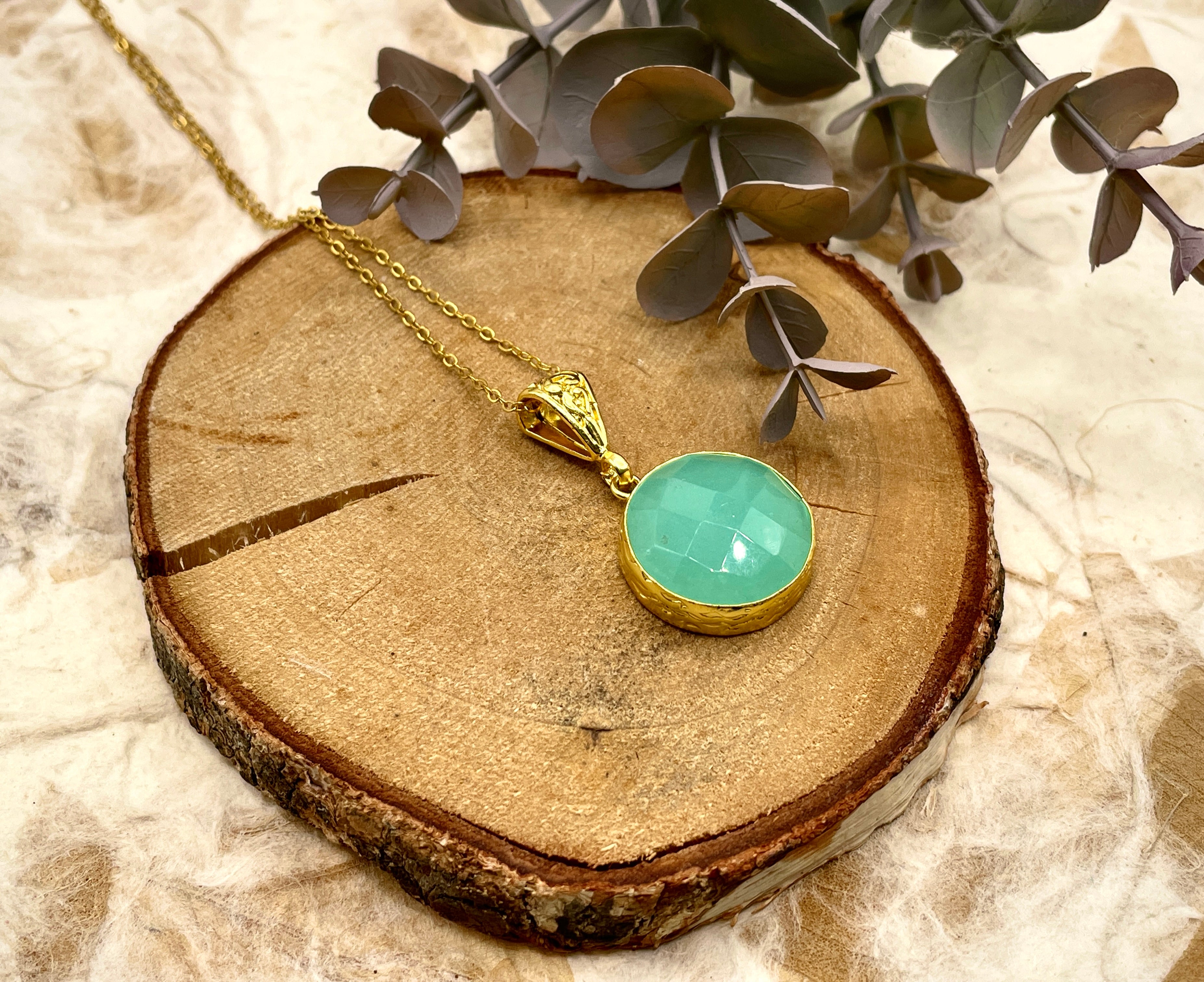 Circle Stone Necklace