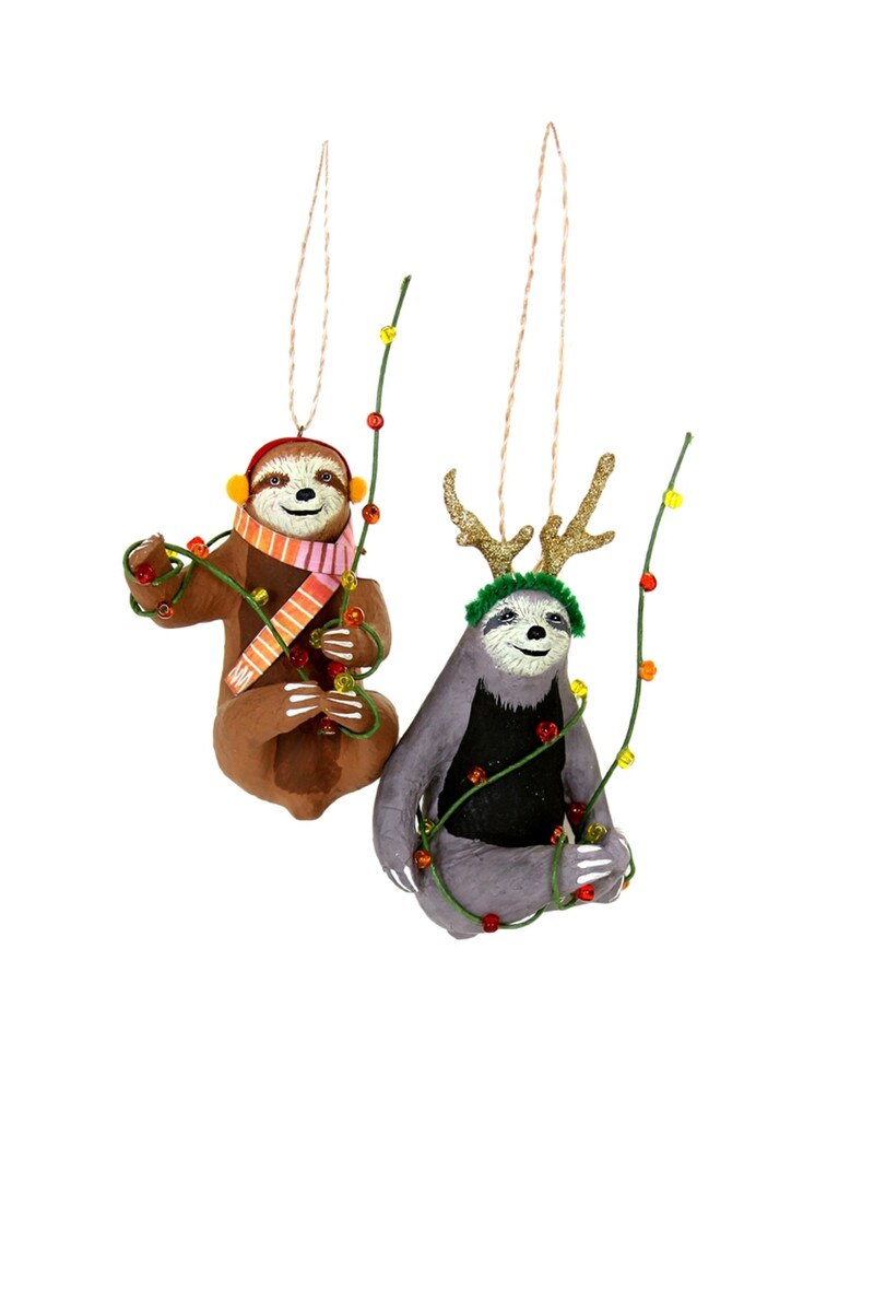 Merry Sloth Ornament