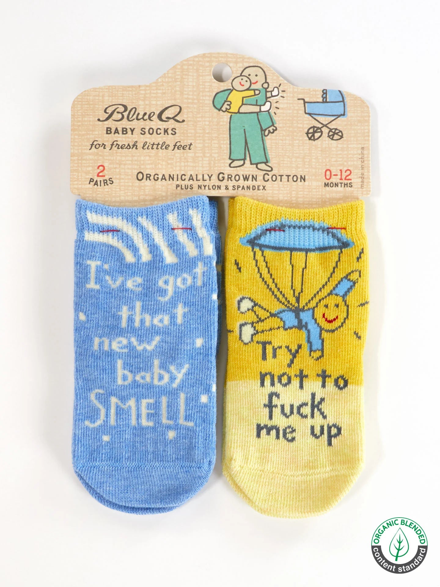 I've Got That New Baby Smell/ Try Not To Fuck Me Up Baby Socks