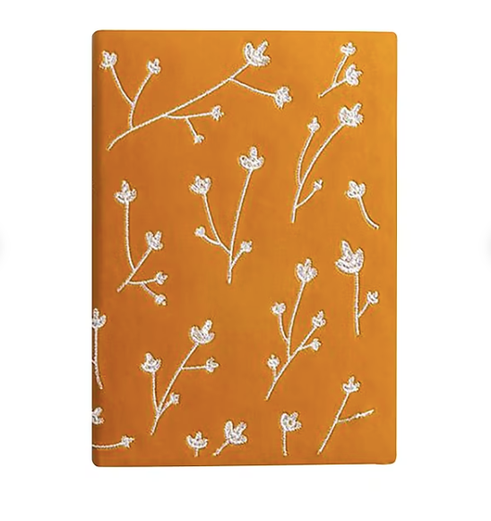 Samantha Embroidered Vegan Leather Embroidered Notebook